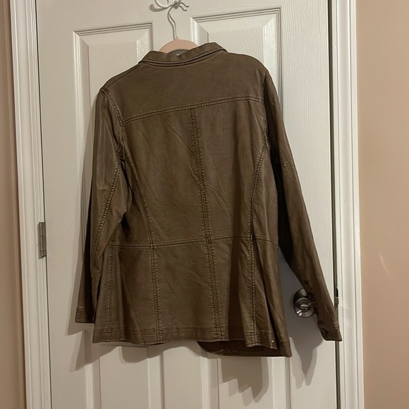 Light Brown Leather Coat - Picture 2 of 3